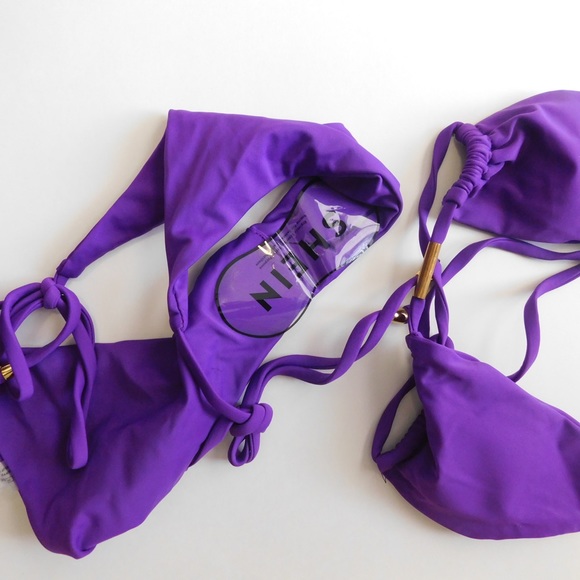 Purple Two Piece Bathing Suit - Picture 6 of 6